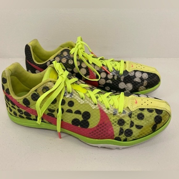 Nike Shoes - Nike Zoom Neon Highlighter Yellow Track Shoes w/Black and Pink Accents
